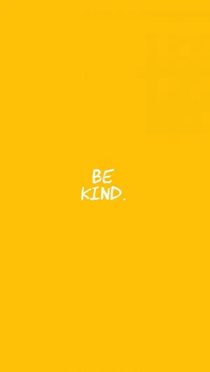 Be Kind In Yellow Background Wallpaper