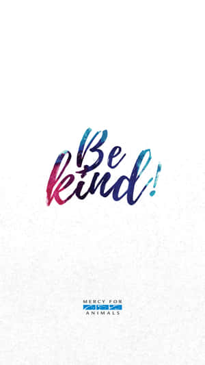 Be Kind White Minimalist Wallpaper