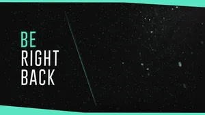 Be Right Back Cyan Blue Wallpaper