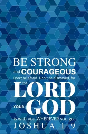 Be Strongand Courageous Joshua19 Inspirational Quote Wallpaper