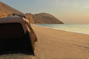 Beach Camping Under The Stars Wallpaper