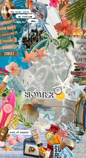 Beach Coconut Girl Vibes Wallpaper