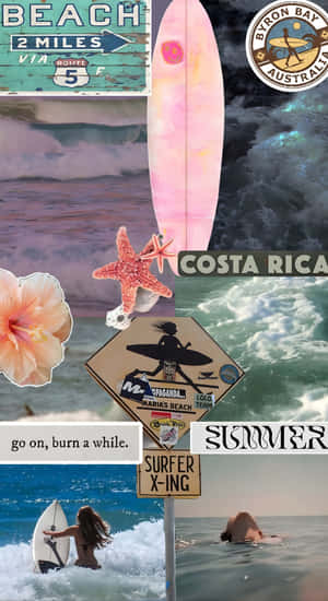 Beach Coconut Girl Vibes Wallpaper