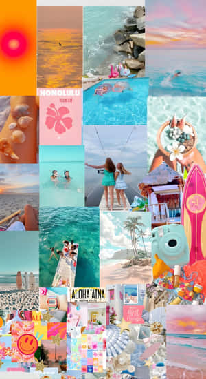 Beach Coconut Girl Vibes Wallpaper