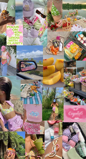 Beach Coconut Girl Vibes Wallpaper