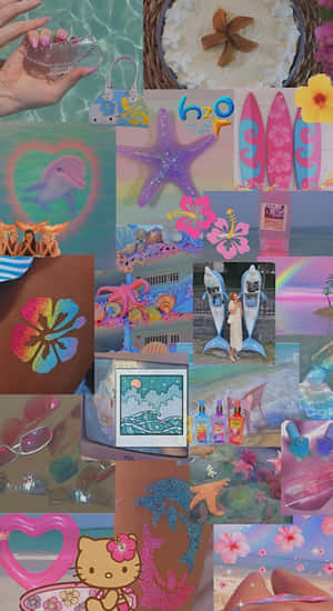 Beach Coconut Girl Vibes Wallpaper