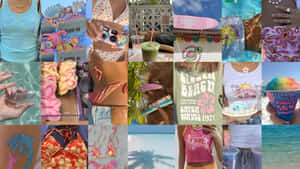 Beach Coconut Girl Vibes Wallpaper