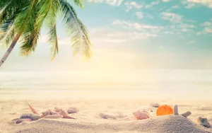 Beach Essentials For A Perfect Day Wallpaper