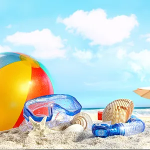 Beach Fun In The Sun: Vacation Essentials Wallpaper