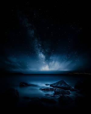 Beach Night Finland Skies Wallpaper