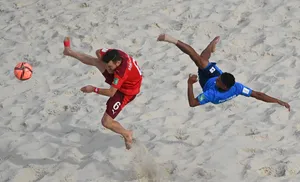 Beach Soccer Aerial Duel.jpg Wallpaper