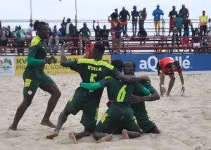 Beach Soccer Celebration Wallpaper
