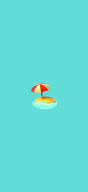 Beach Umbrella Emoji Wallpaper