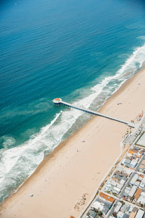 Beach Wave Iphone And Pier Wallpaper