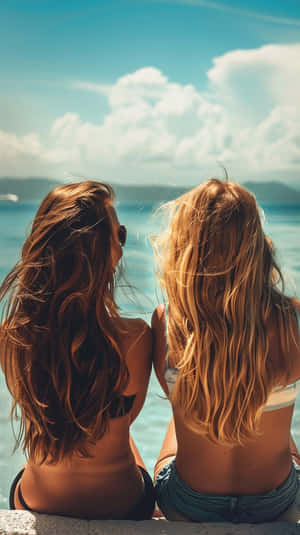 Beachside_ Besties_ Back_ View Wallpaper