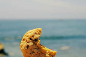 Beachside Chocolate Chip Cookie Bite Wallpaper