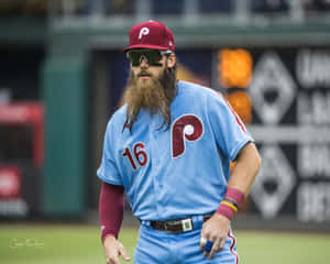 Bearded_ Baseball_ Player_ Phillies_ Uniform_16 Wallpaper