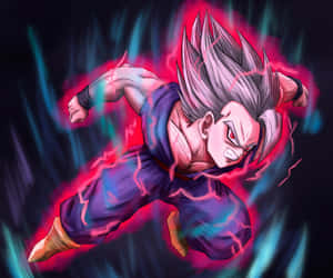 Beast_ Gohan_ Flying_ Power_ Up Wallpaper