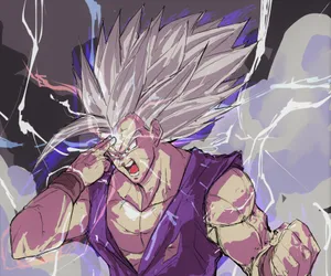 Beast_ Gohan_ Transformation_ Power_ Up Wallpaper