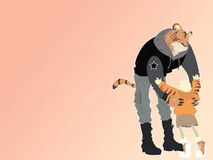 Beastars Billand Tiger Cub Embrace Wallpaper