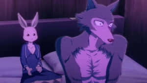 Beastars Haruand Legoshi Tense Moment Wallpaper