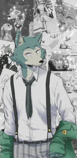 Beastars Legosi Collage Wallpaper