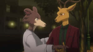 Beastars Louisand Legoshi Conversation Wallpaper