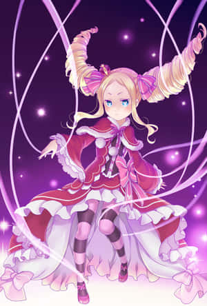 Beatrice From Re Zero, Casting A Spell Wallpaper