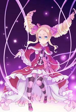Beatrice From Re Zero, Casting A Spell Wallpaper
