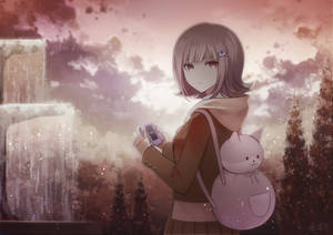 Beautiful And Cute Chiaki Nanami Digital Illustration. Wallpaper