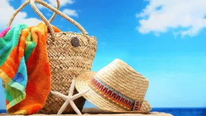 Beautiful And Stylish Beach Bag Essentials Wallpaper