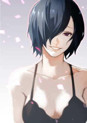 Beautiful Anime Character, Touka Kirishima In Action Wallpaper