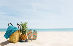 Beautiful Beach Bag Essentials Wallpaper