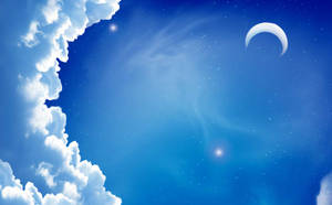 Beautiful Blue Night Sky Wallpaper