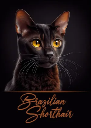 Beautiful Brazilian Shorthair Cat Posing Elegantly Wallpaper