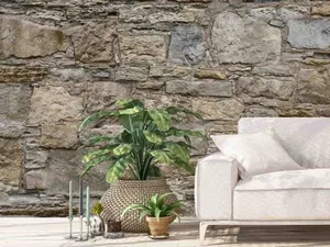 Beautiful Brown Stone Wall Wallpaper