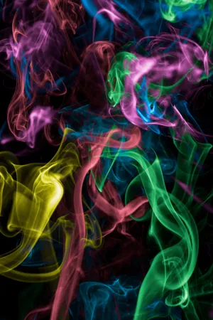 “beautiful Colored Smoke Unfolds In Mid-air” Wallpaper