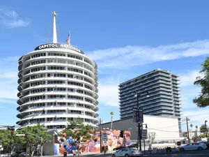 Beautiful Day In Capital Records Building Wallpaper