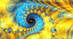 Beautiful Display Screen Showing Red And Blue Lights. Wallpaper