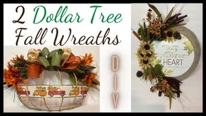 Beautiful Fall Wreath Adorning A Rustic Wooden Door Wallpaper