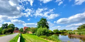 Beautiful Farmhouse Desktop In The Early Morning Sun Wallpaper