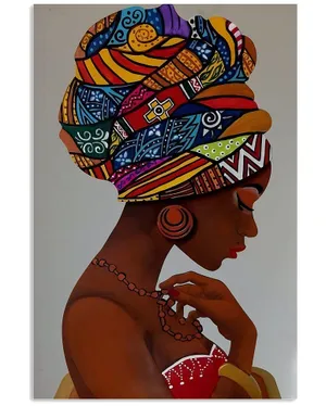 Beautiful Female African Art Wallpaper