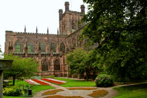 Beautiful Garden Outside Chester Cathedral Wallpaper