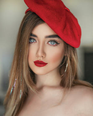 Beautiful Girls Wearing Beret Wallpaper