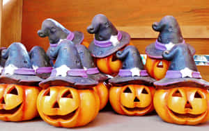 Beautiful Halloween Pumpkin Ceramics Wallpaper