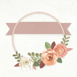 Beautiful Handmade Floral Wreath Wallpaper