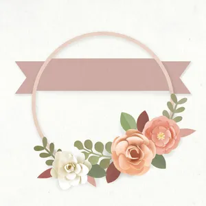 Beautiful Handmade Floral Wreath Wallpaper