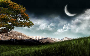 Beautiful Hd Crescent Moon Wallpaper