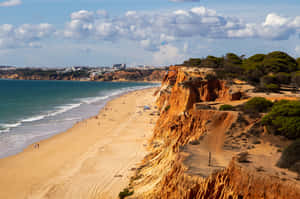 Beautiful Horizon At Portuguese Beach Wallpaper