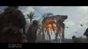 Beautiful Landscape Of Scarif's Pristine Beaches And Crystal-clear Water Wallpaper